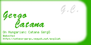gergo catana business card